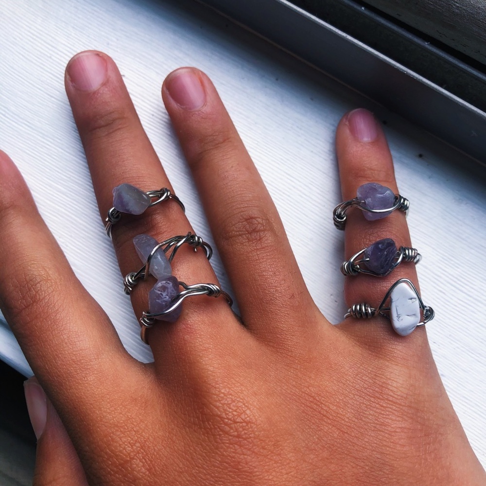 handmade crystal rings